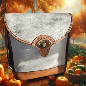 Dooney & Bourke all leather cream cross-body bag